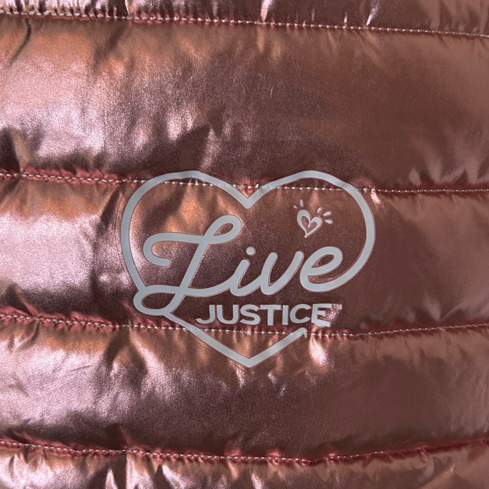 ❤️Justice Live Justice Metallic  Pink Tote Bag - Picture 3 of 7
